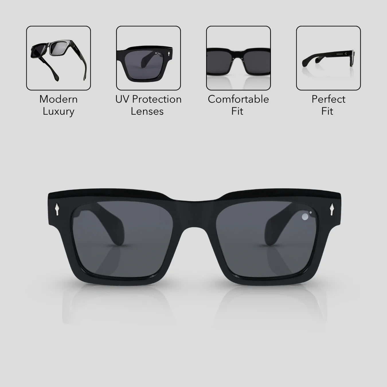 MOONX HORIZON – UV400 Classic Wayfarer Sunglasses (Unisex)
