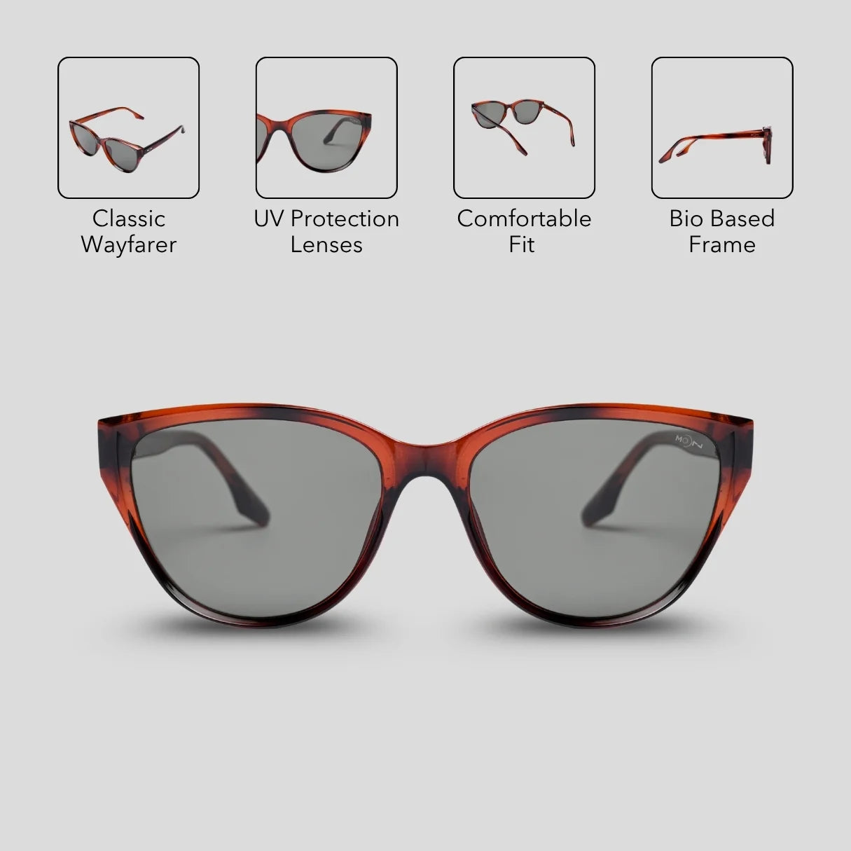 MOONX LO S2 (Exclusive) – UV400 Modern Cat-Eye Sunglasses (Unisex)