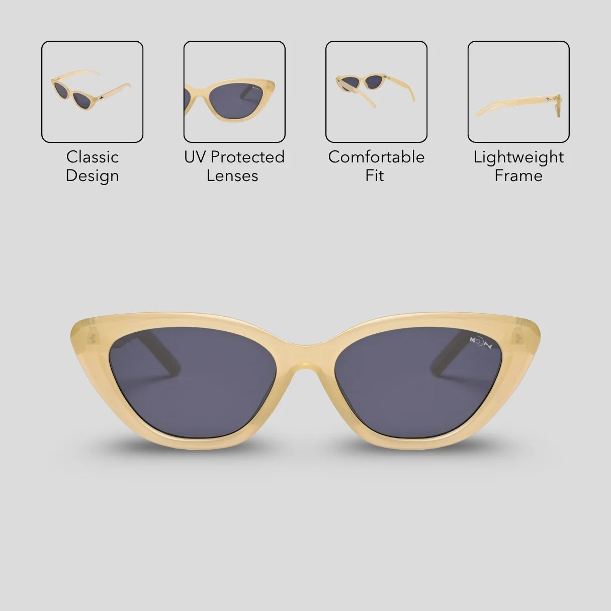 MOONX KATIE S2 – UV400 Cat‑Eye Sunglasses (Women)