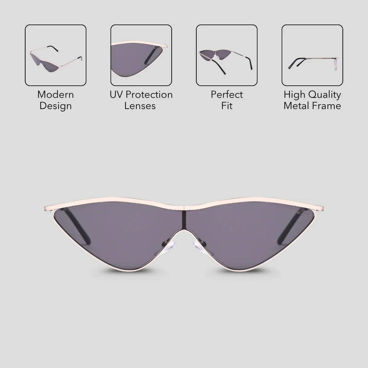 MOONX TRIANGLE – UV400 Premium Metal Frame Sunglasses (Women)