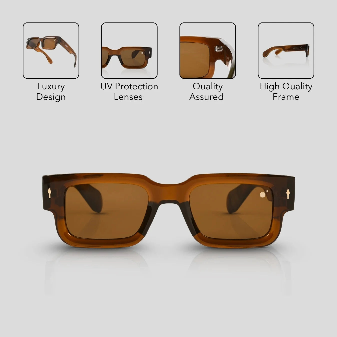 MOONX ATLAS S6 – UV400 Bold & Rectangular Sunglasses (Unisex)