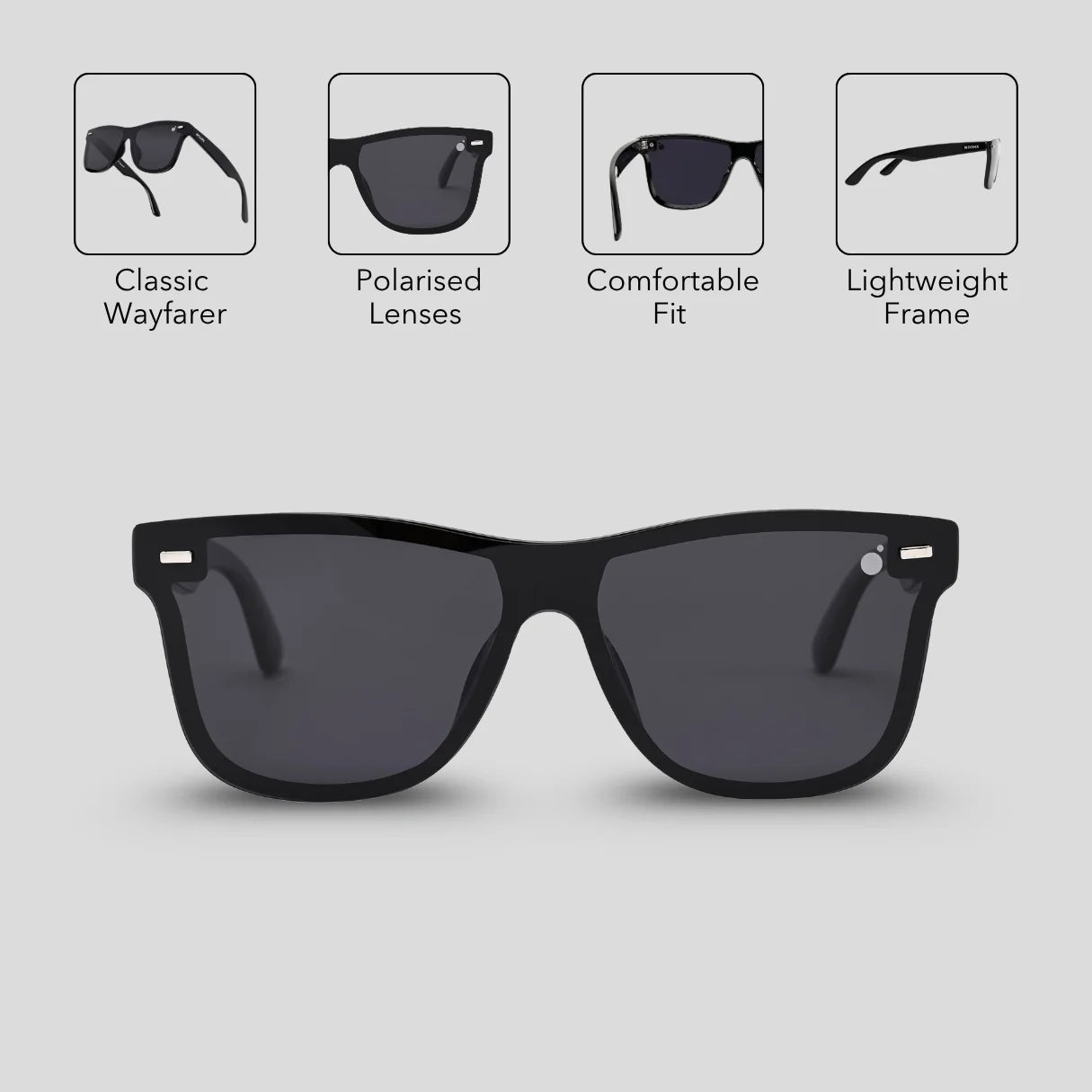 MOONX CLASSIC SQUARE S1 – Polarized Square Sunglasses (Unisex)