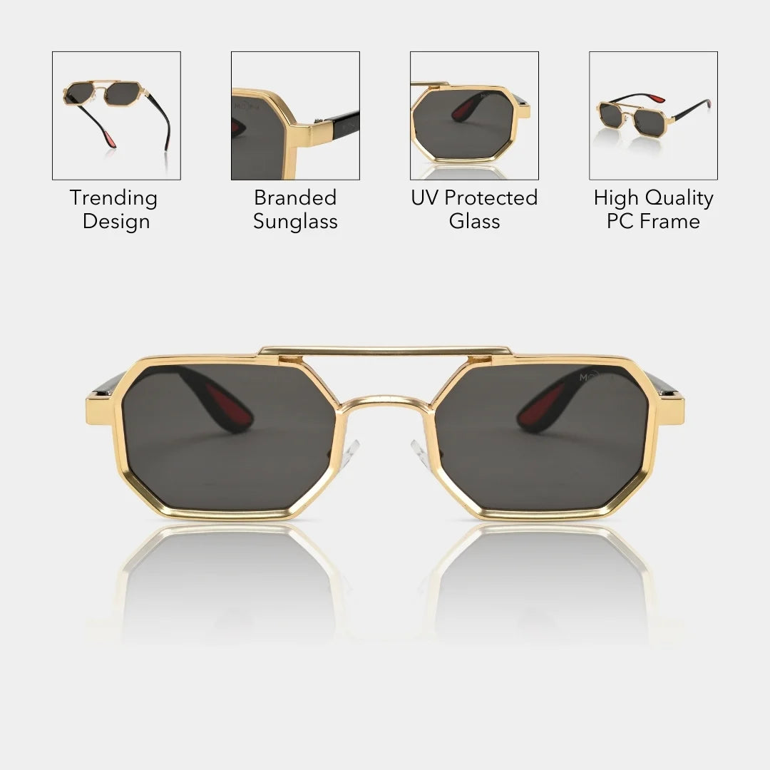 MOONX CLASSIC EDGE S2 – UV400 Modern Shape Sunglasses (Unisex)