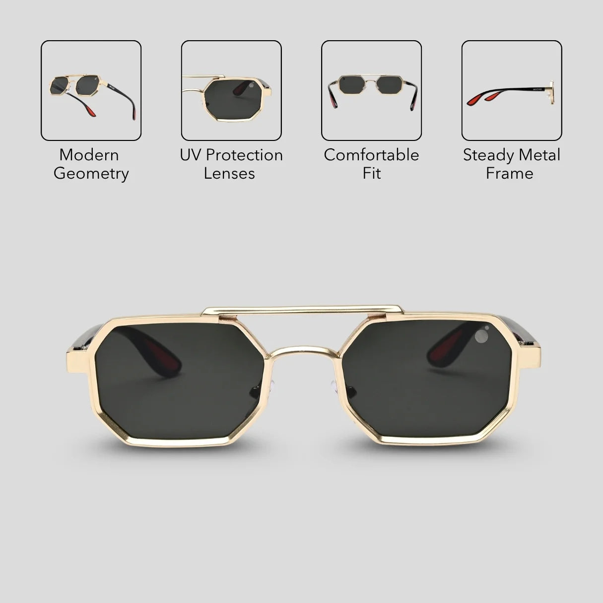 MOONX CLASSIC EDGE S2 – UV400 Modern Shape Sunglasses (Unisex)