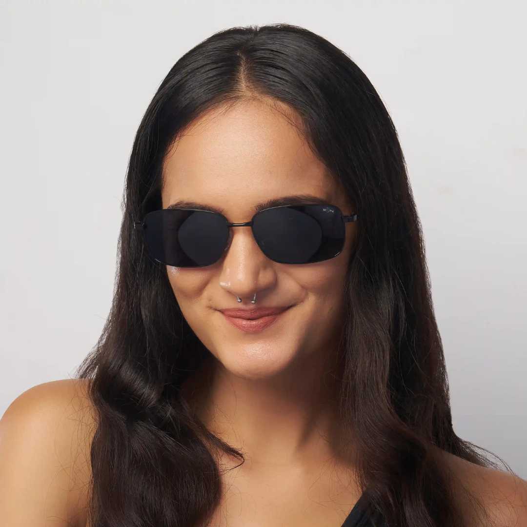 MOONX EXPOSE S1 – Polarised Metal Wrap‑Around Sunglasses (Unisex)
