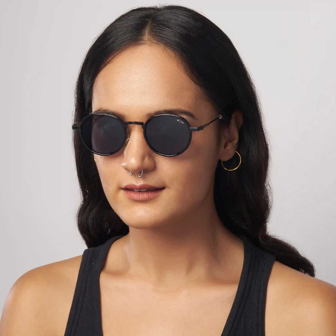 MOONX MOONSHINE S1 – Polarised Classic Round Metal Sunglasses (Unisex)