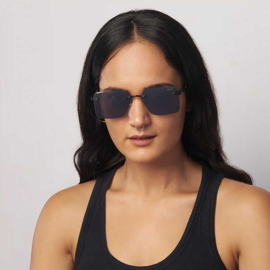 MOONX CALLISTO S1 – UV400 Rimless Rectangular Sunglasses (Unisex)