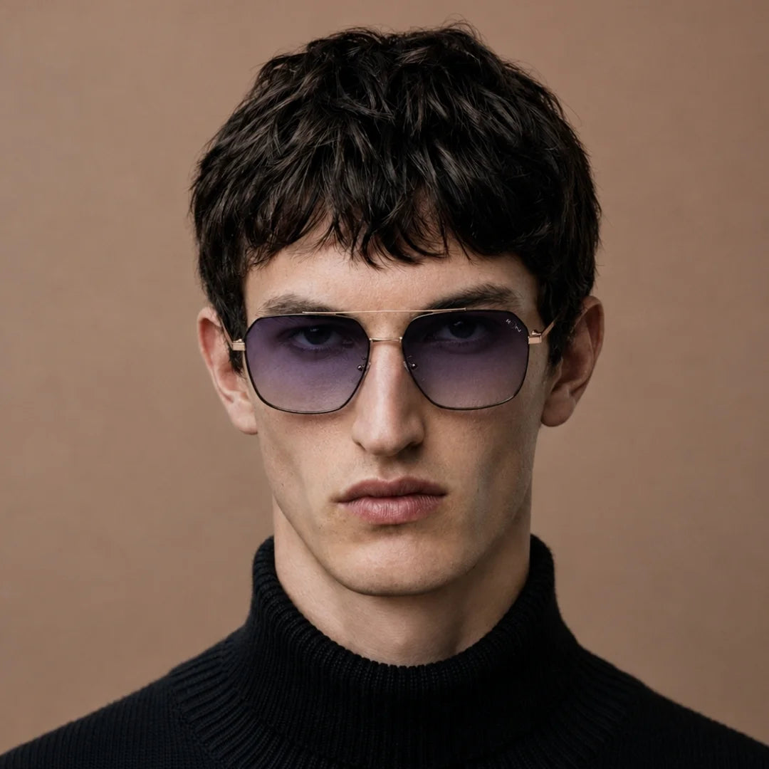 MOONX REFLECTOR S3 – Polarised Square Metal Frame Sunglasses (Unisex)