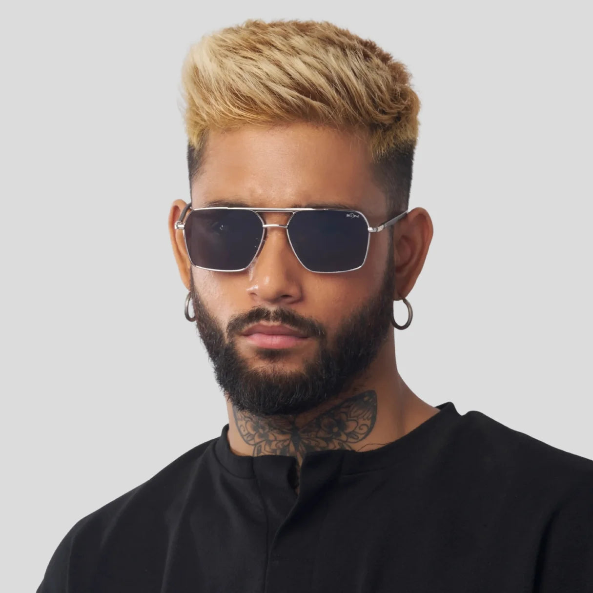 MOONX PHOBOS S1 – UV400 Rectangular Metal Sunglasses (Unisex)