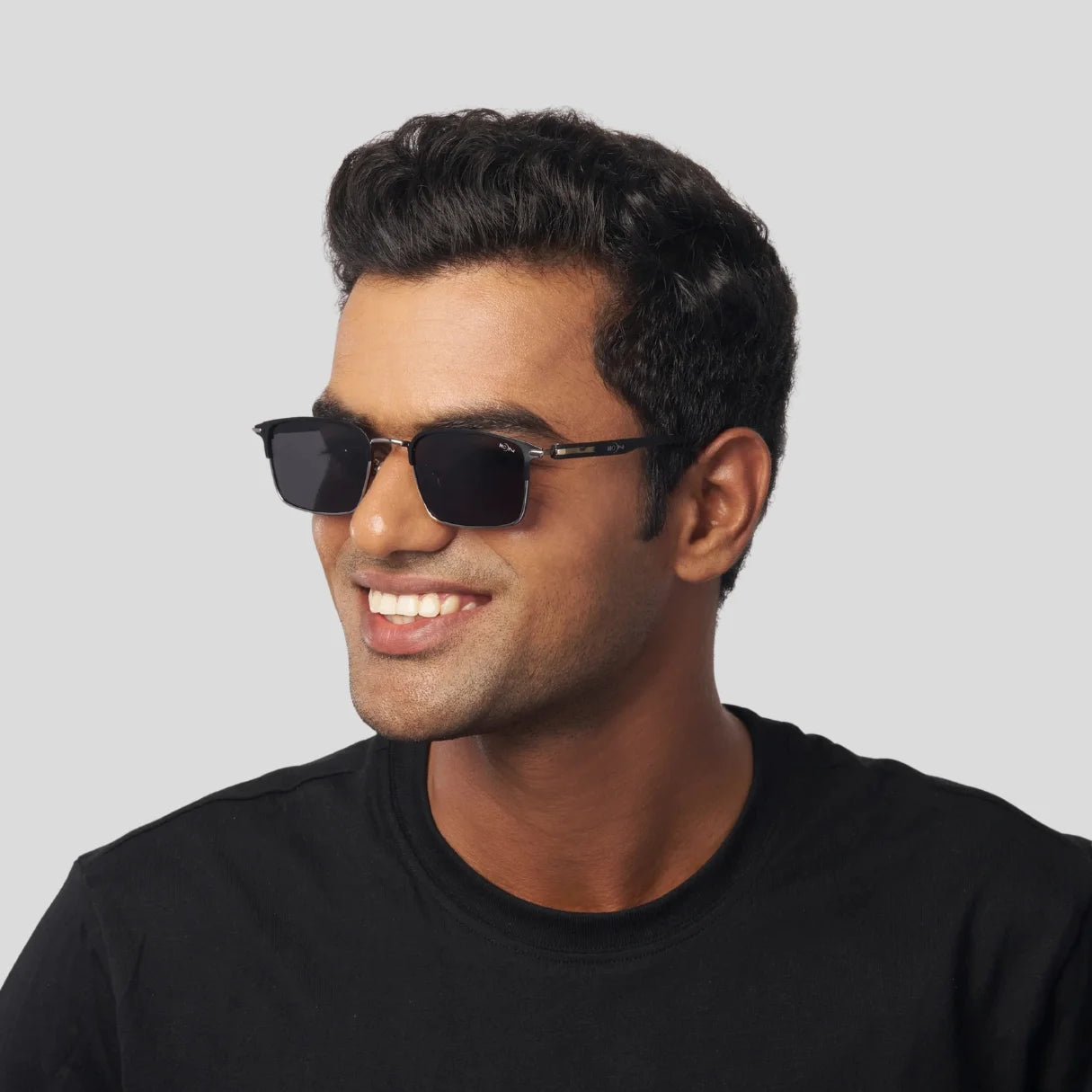MOONX THEIA S1 – Polarised Rectangular Metal Frame Sunglasses (Unisex)