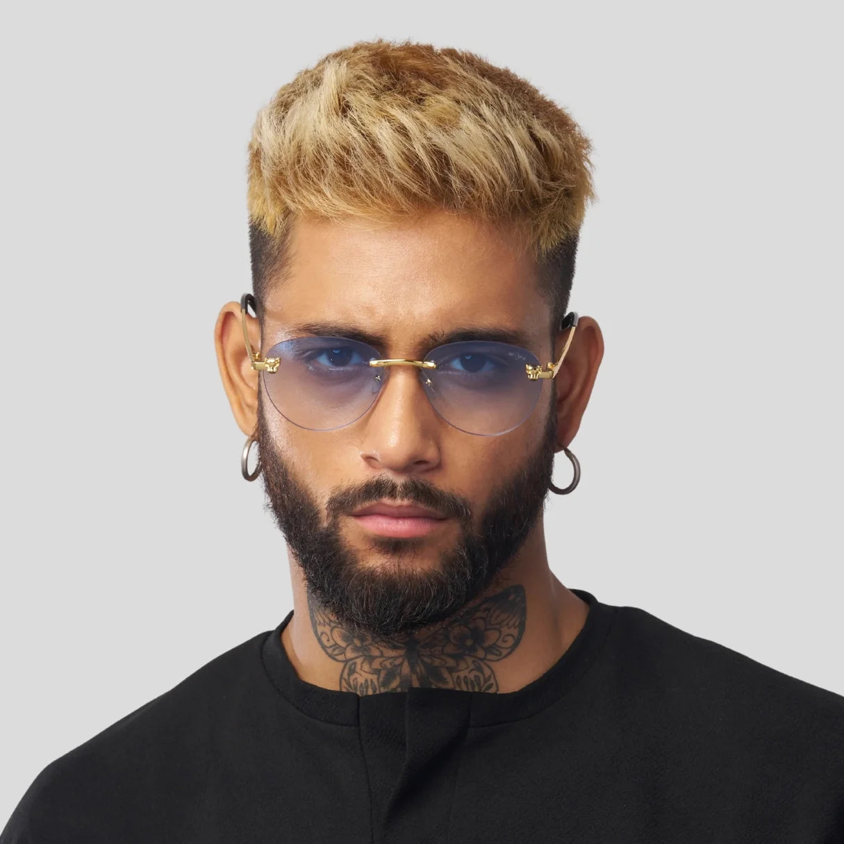 MOONX HIMALIA S3 - UV400 Rimless Oval Sunglasses
