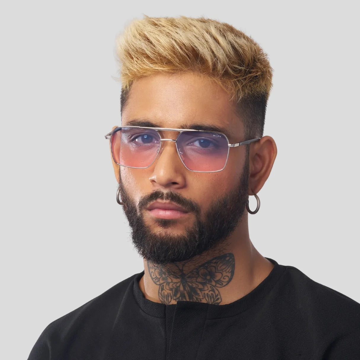 MOONX PHOBOS S2 – UV400 Rectangular Metal Sunglasses (Unisex)