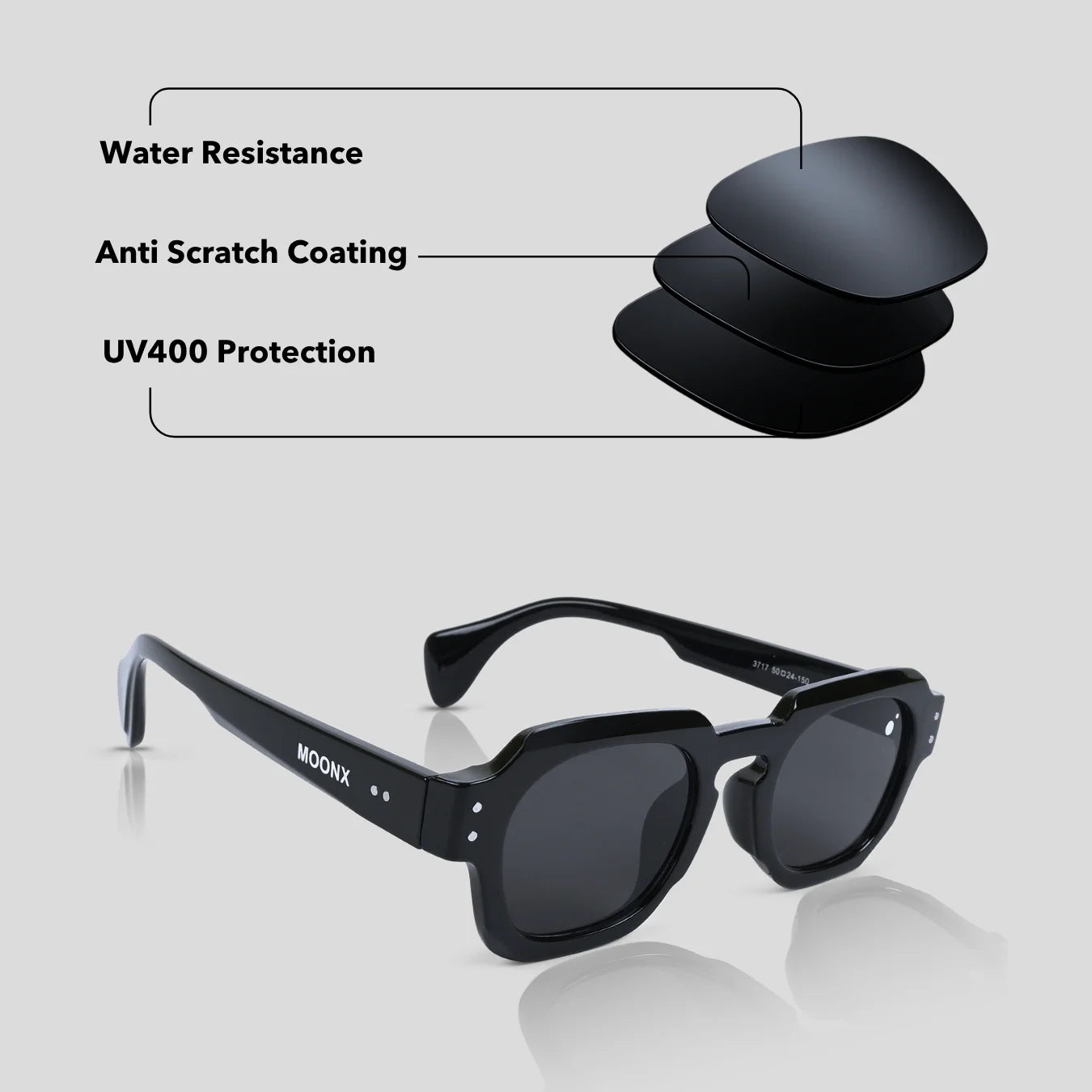 MOONX ATOM – UV400 Modern Luxury Sunglasses (Unisex)