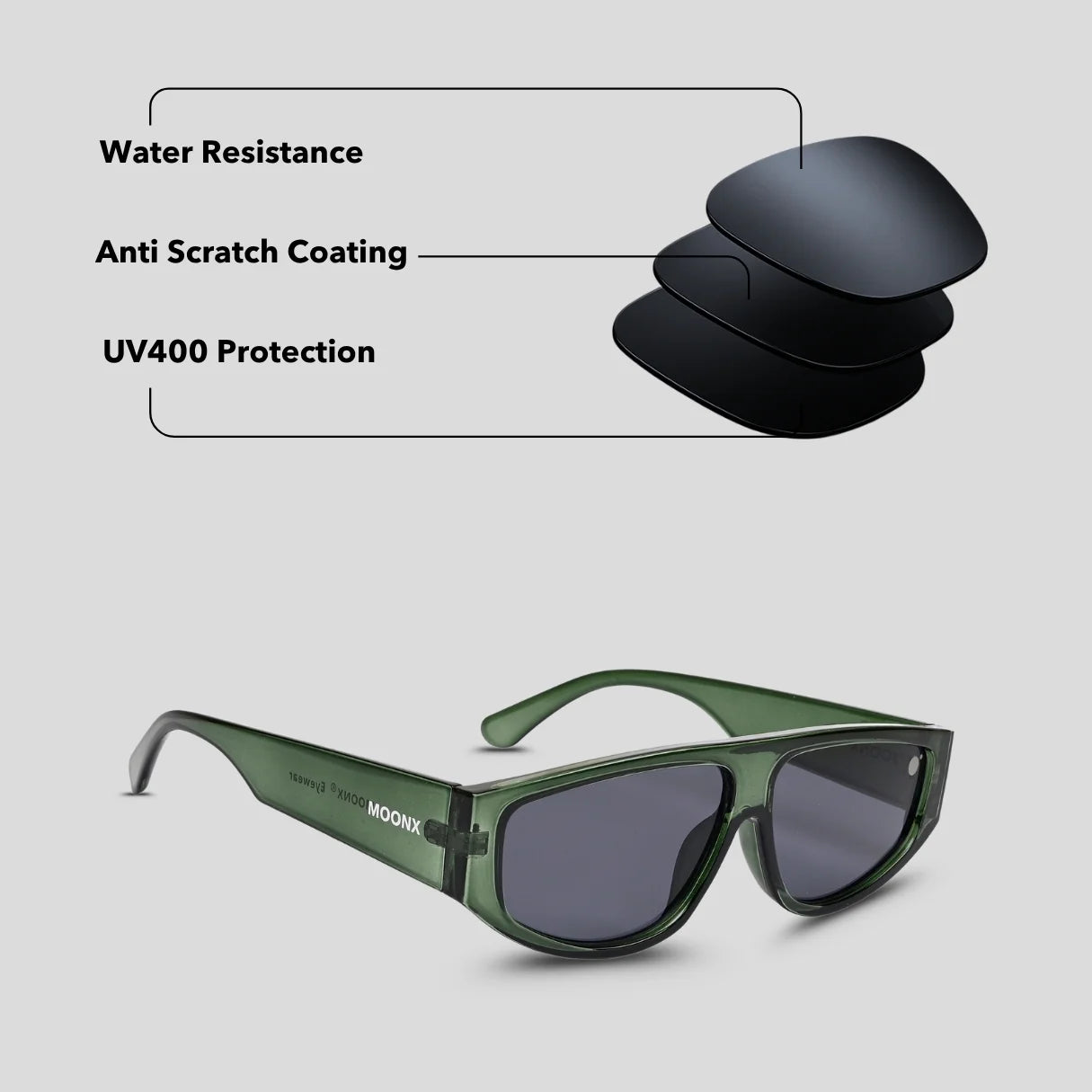 MOONX FIELD MARSHALL – UV400 Military Inspired Sunglasses (Unisex)