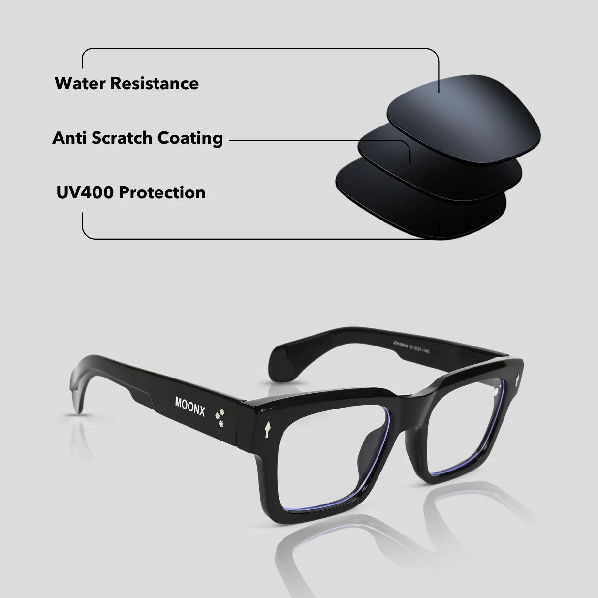 MOONX HYDRA S7 – Classic Wayfarer Sunglasses (Unisex)