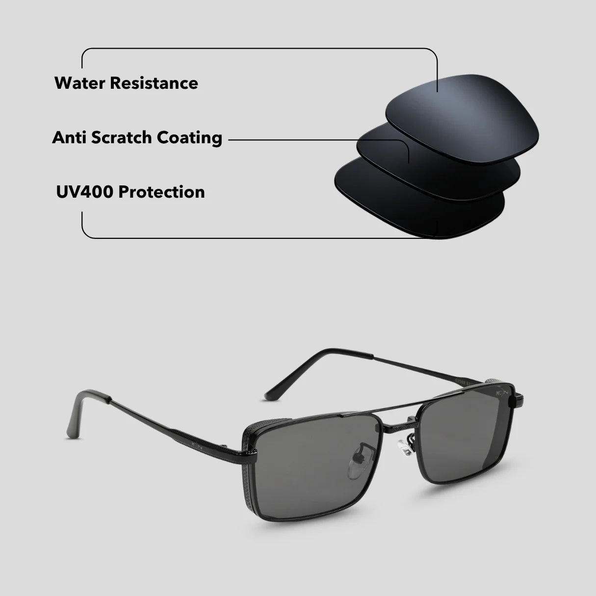 MOONX SUPERNOVA – UV400 Metal Frame Sunglasses (Unisex)