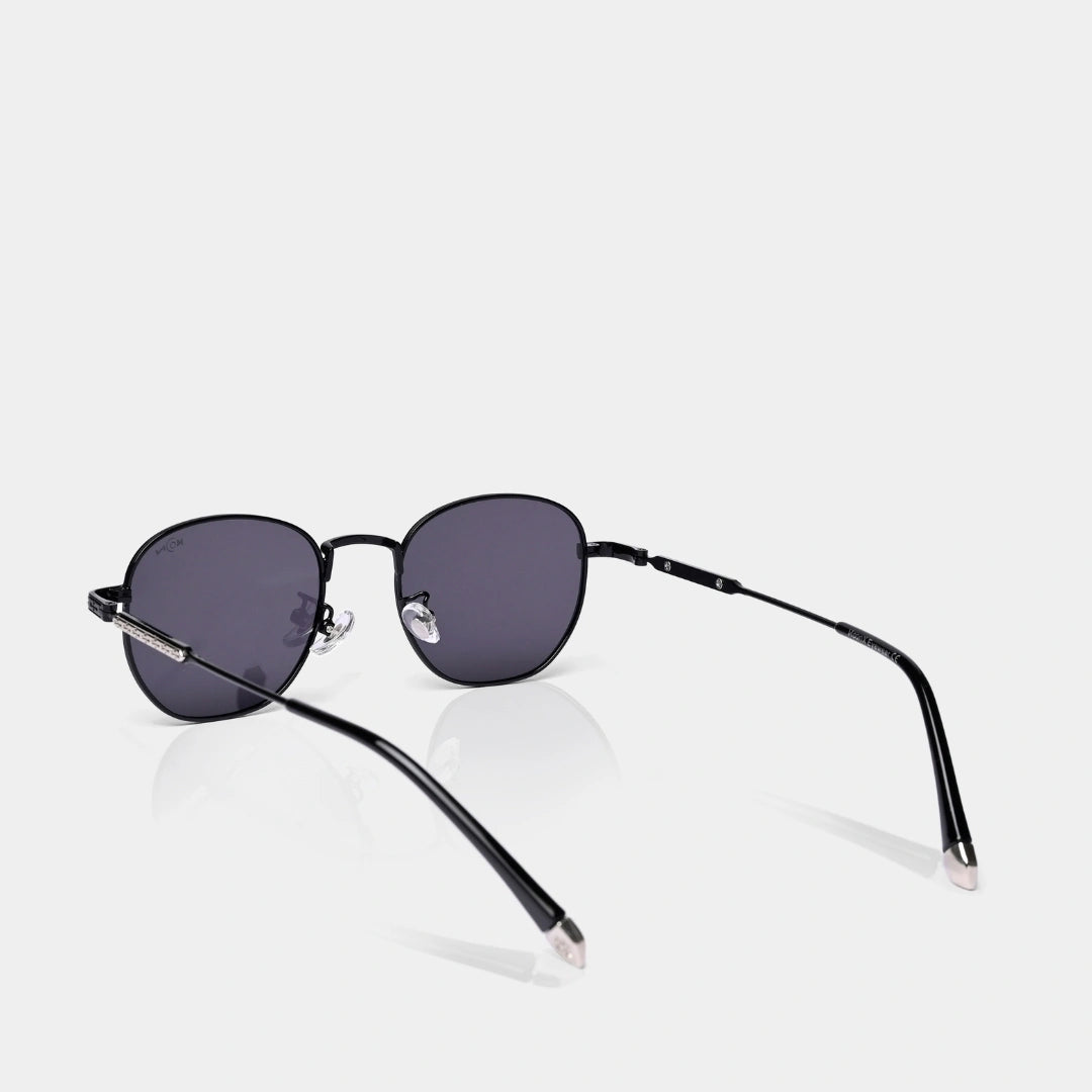 MOONX CLASSIC STREAK – Polarised Round Metal Frame Sunglasses (Unisex)
