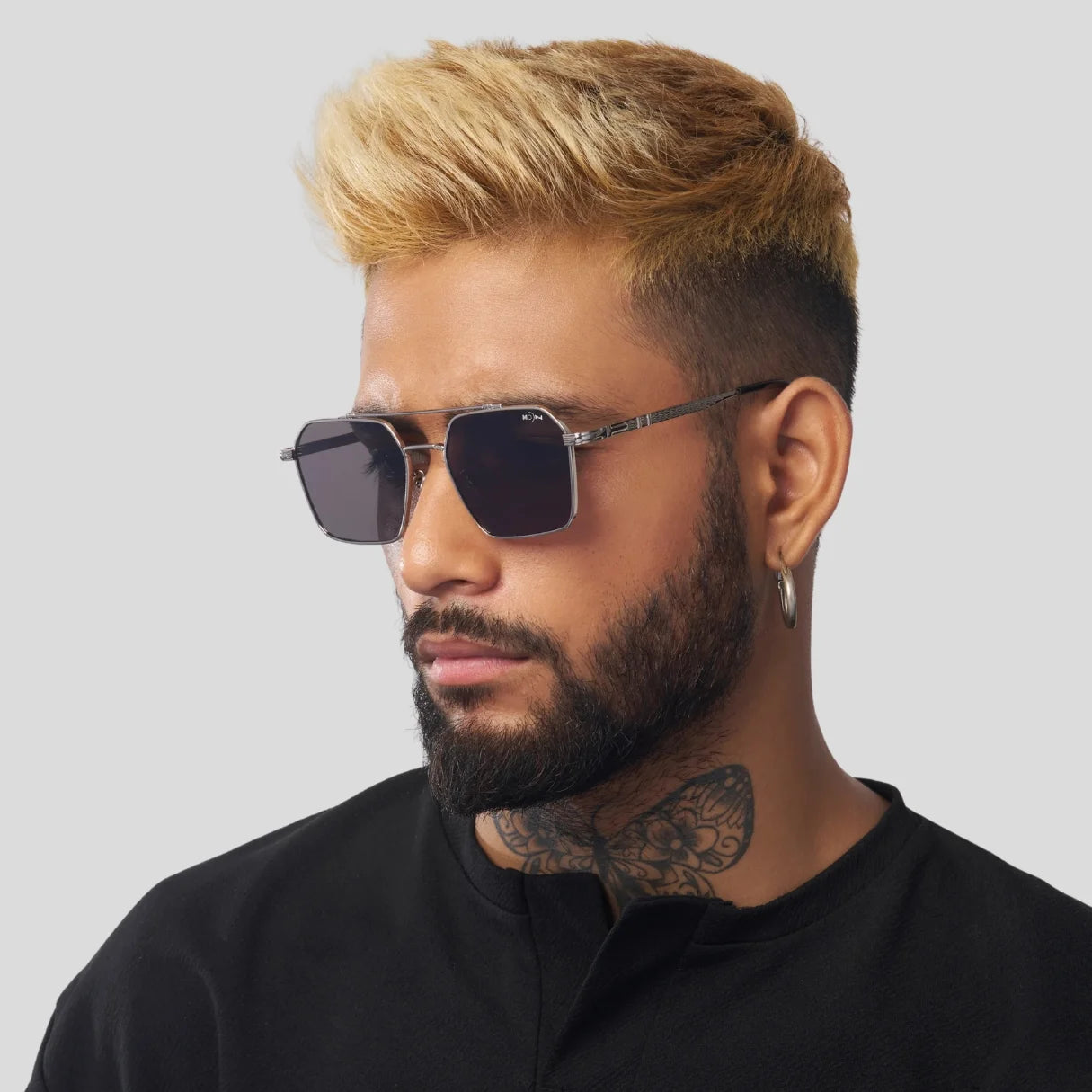 MOONX RISE S2 – UV400 Rectangular Metal Frame Sunglasses (Unisex)
