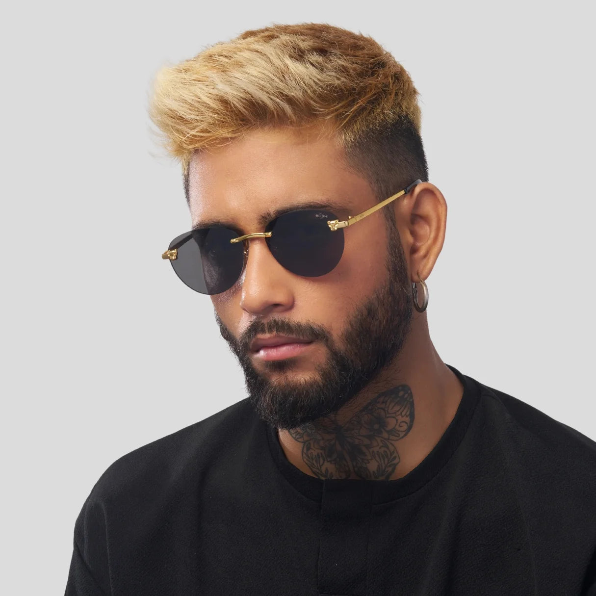 MOONX HIMALIA S1 - UV400 Rimless Oval Sunglasses
