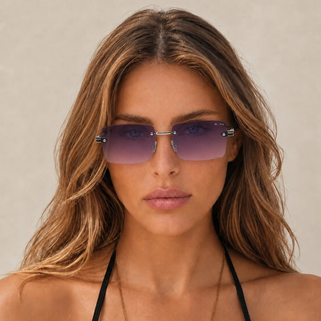 MOONX STARMADE S1 – Polarised Rimless Rectangular Sunglasses (Unisex)