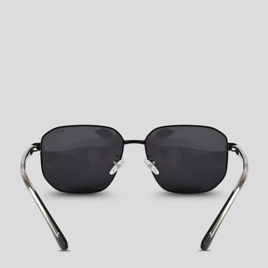 MOONX BRONZ – Polarised Square Metal Frame Sunglasses (Unisex)