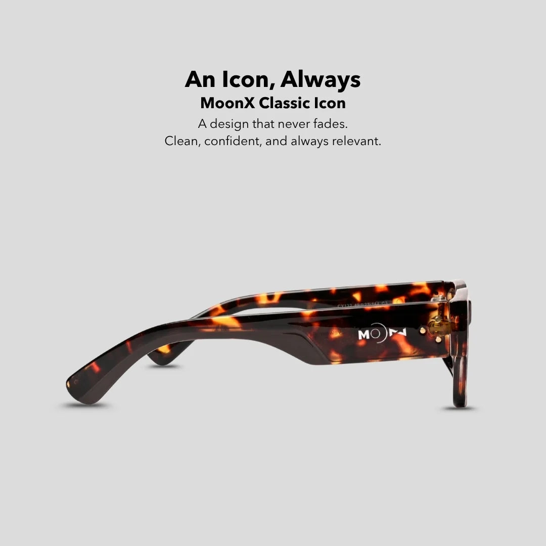MOONX CLASSIC ICON (Exclusive) – UV400 Rectangular Sunglasses (Unisex)