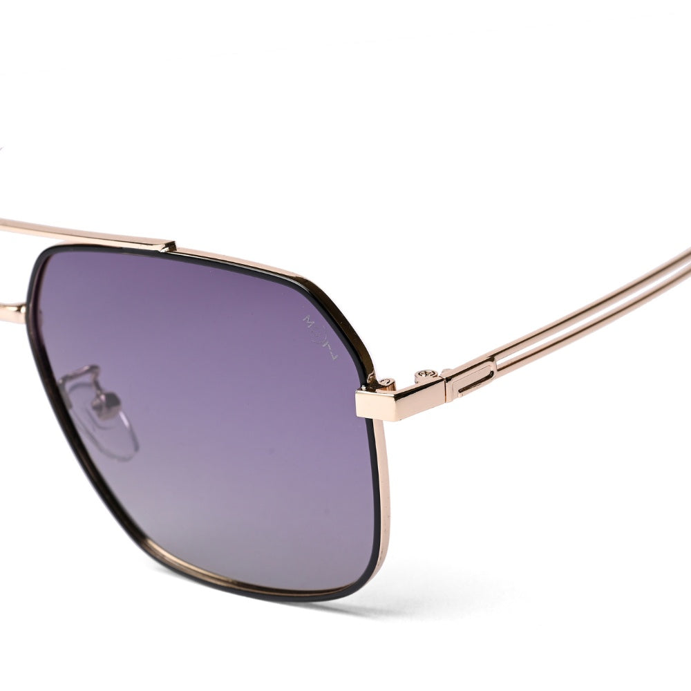 MOONX REFLECTOR S3 – Polarised Square Metal Frame Sunglasses (Unisex)
