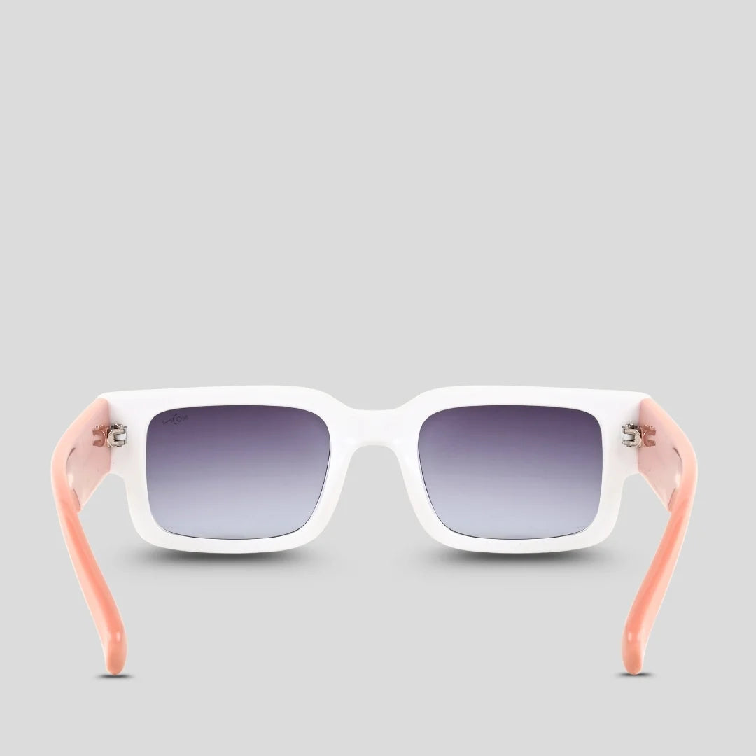MOONX CLASSIC ICON (WH) - UV400 Rectangular Sunglasses (Unisex)