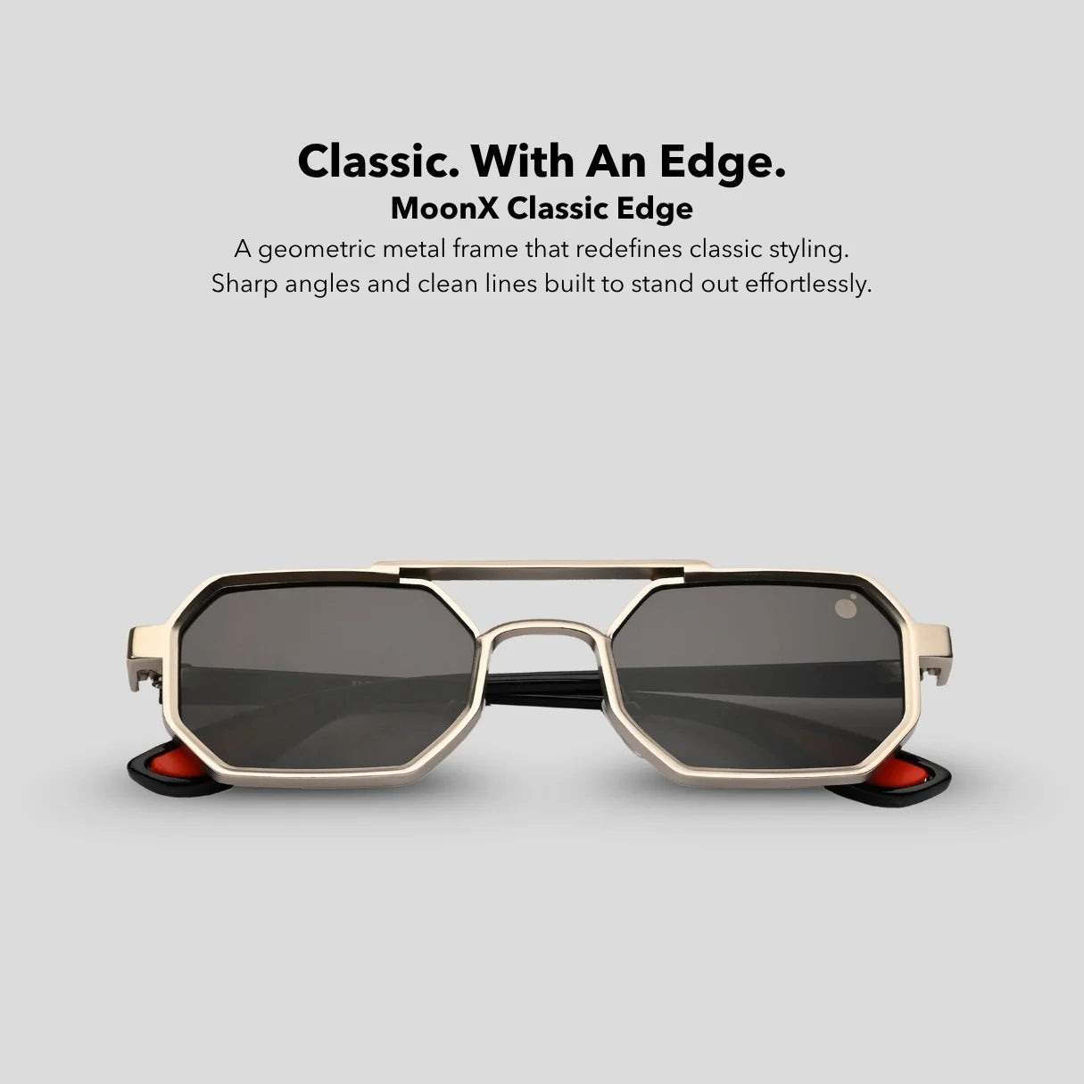 MOONX CLASSIC EDGE S3 – UV400 Modern Shape Sunglasses (Unisex)