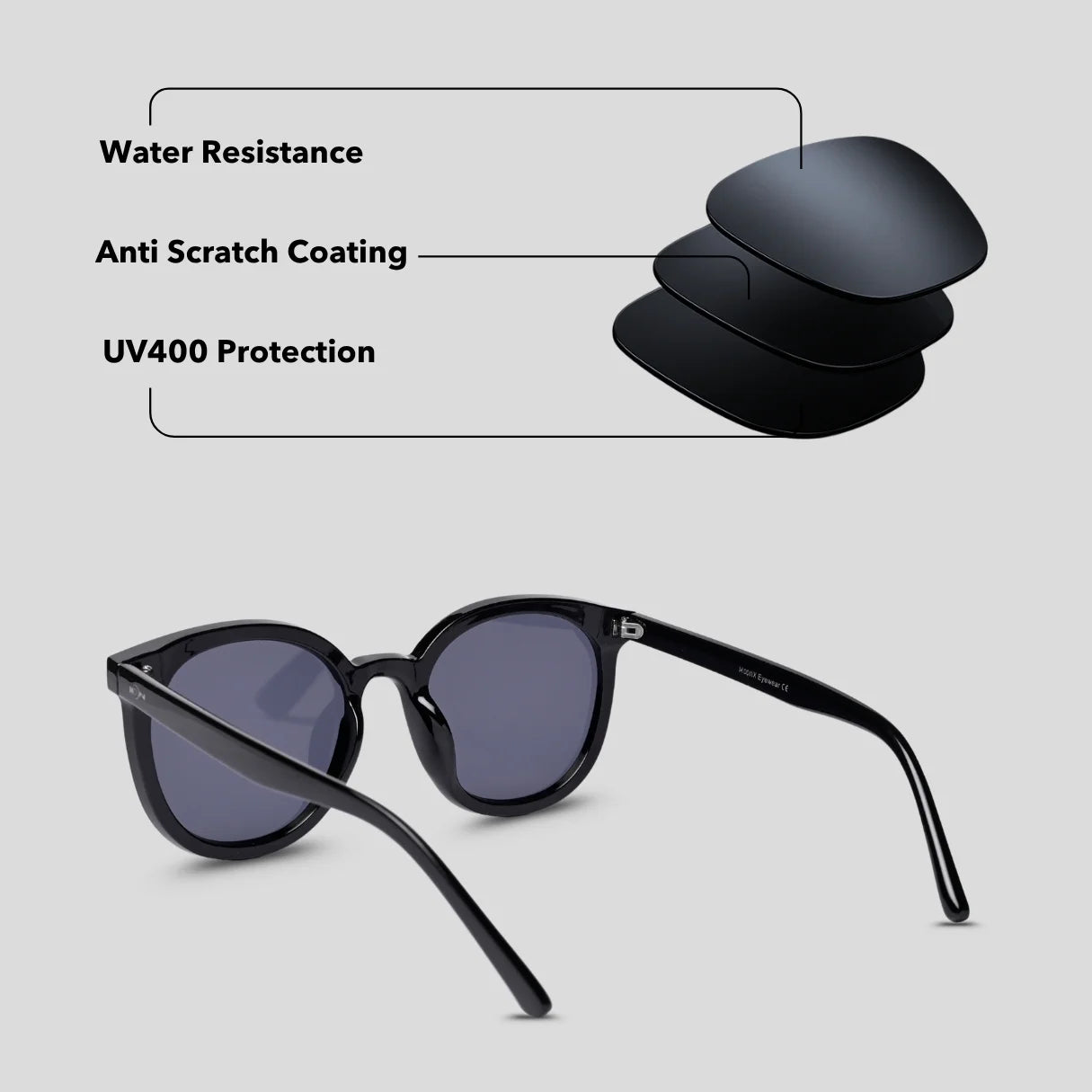 MOONX X‑NEREID S1 – UV400 Oversized Sunglasses (Unisex)