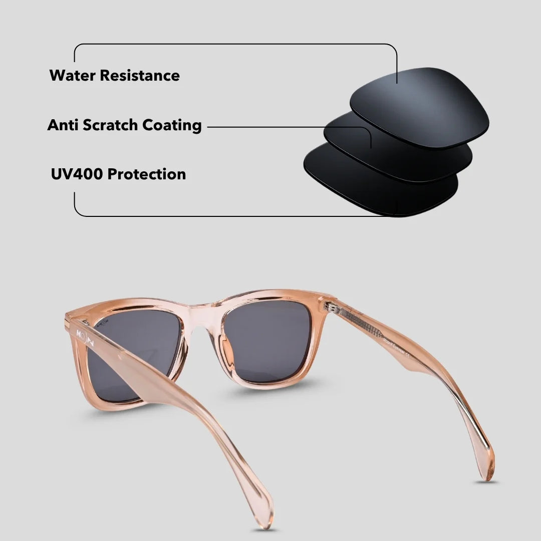 MOONX HUE S6 (Exclusive) – UV400 Wayfarer Sunglasses (Unisex)
