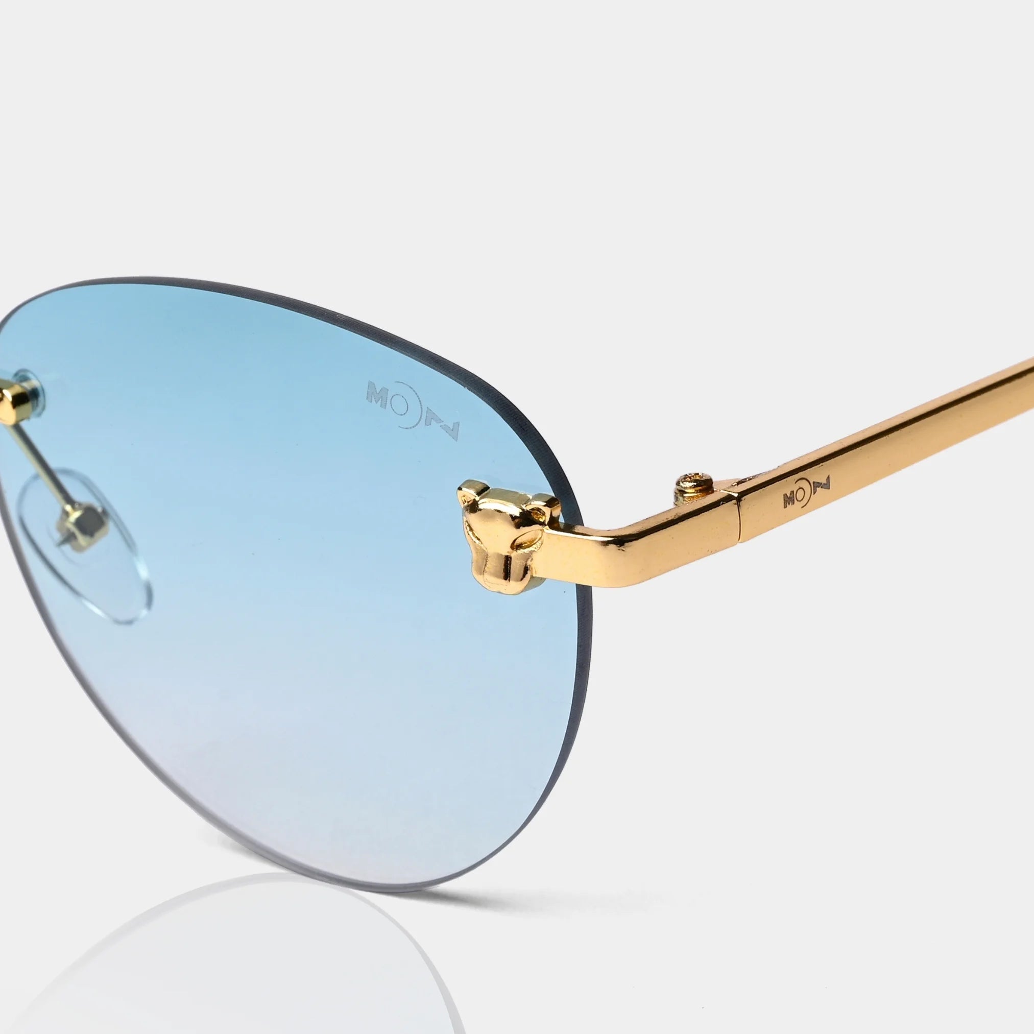 MOONX HIMALIA S2 - UV400 Rimless Oval Sunglasses