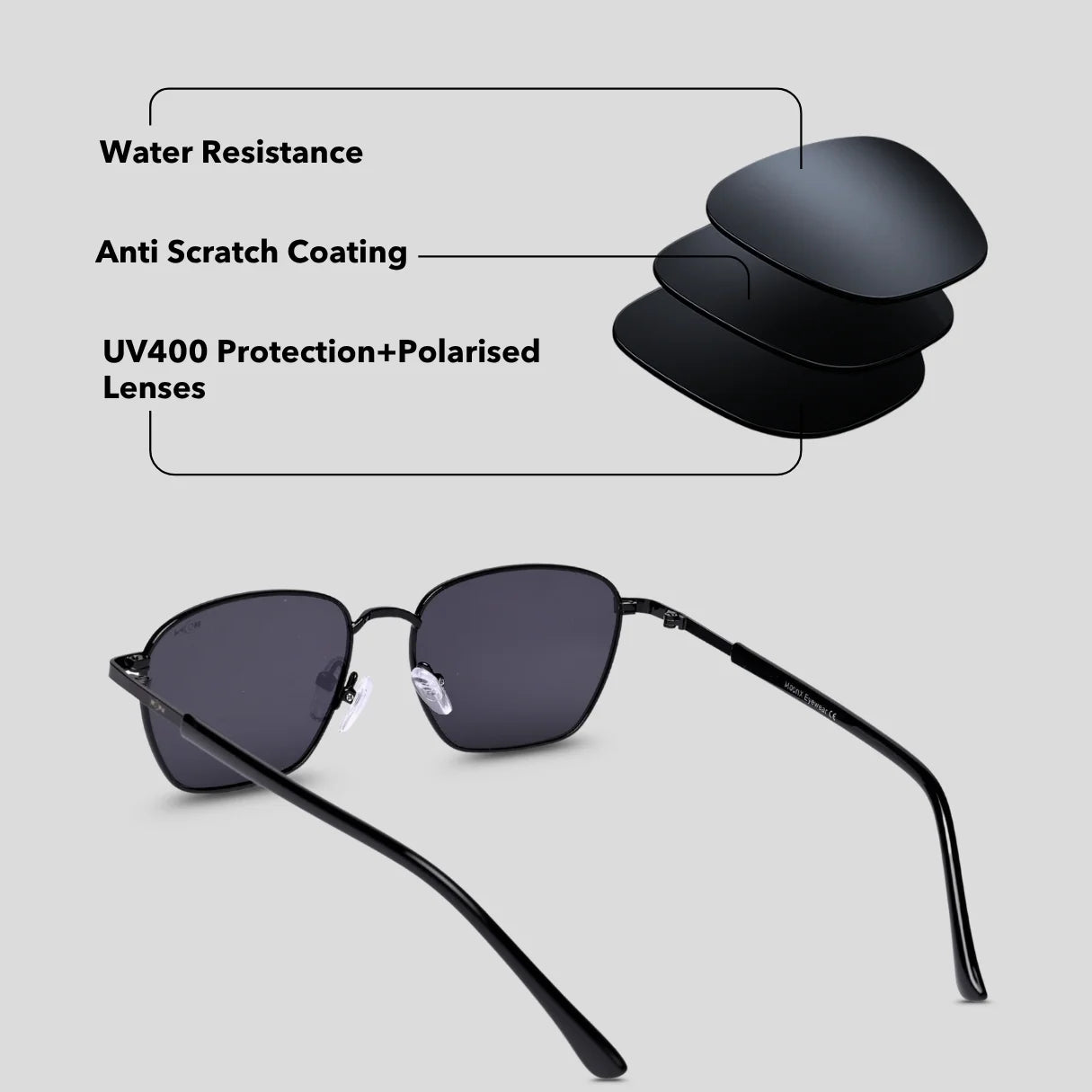 MOONX TYCHO – Polarised Compact Metal Sunglasses (Unisex)