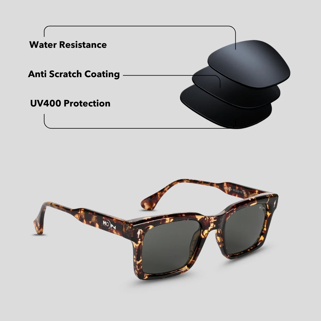 MOONX STELLERS S4 (EXCLUSIVE) – UV400 Rectangular Modern Sunglasses (Unisex)