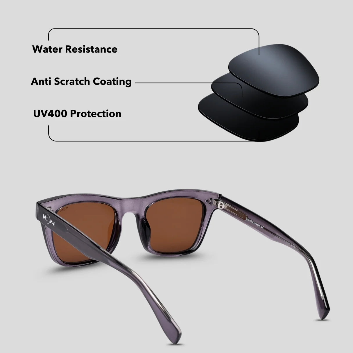 MOONX MAGMA S5 – UV400 Wayfarer Sunglasses (Unisex)