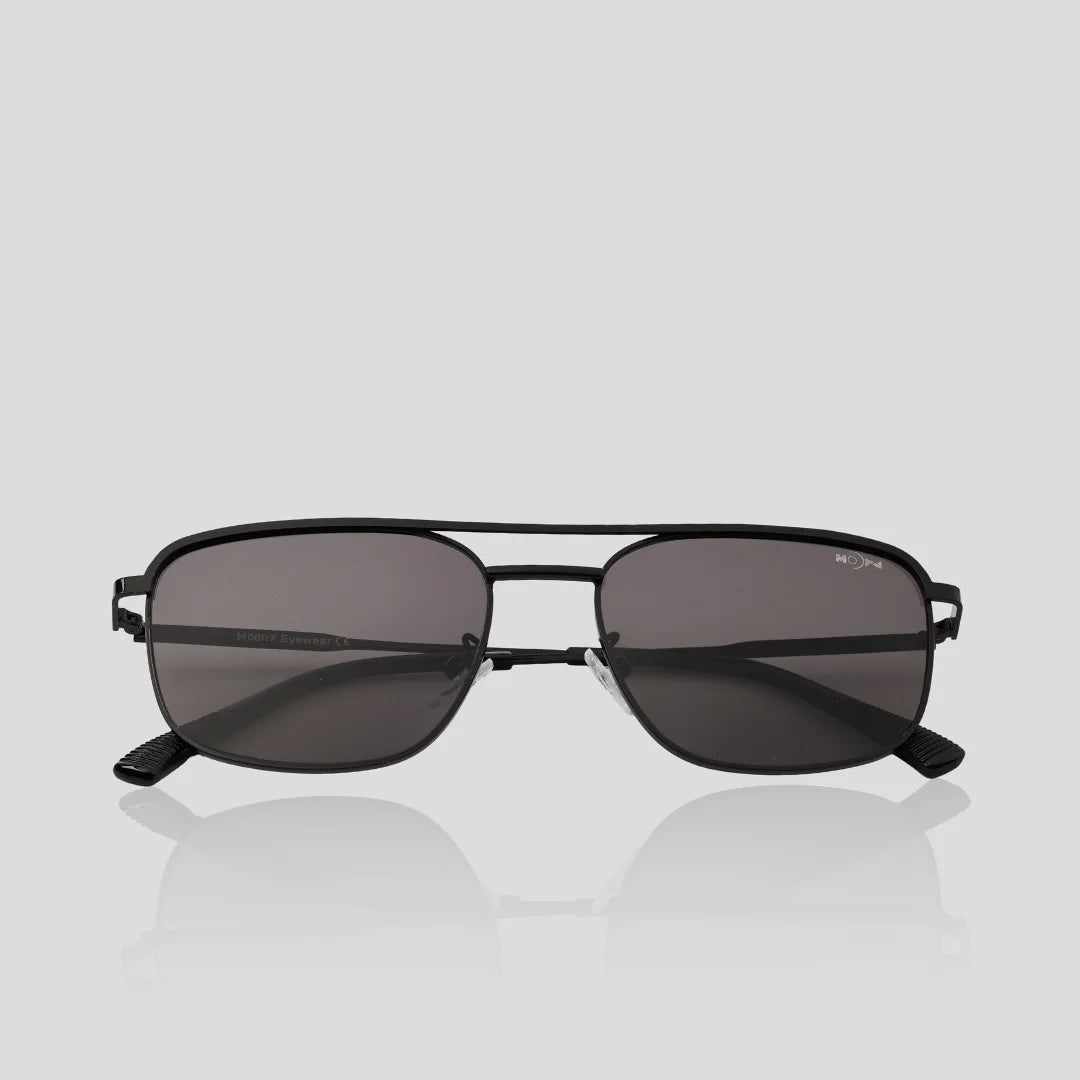 MOONX Z-AUTONOE S1 – UV400 Rectangular Metal Frame Sunglasses (Unisex)