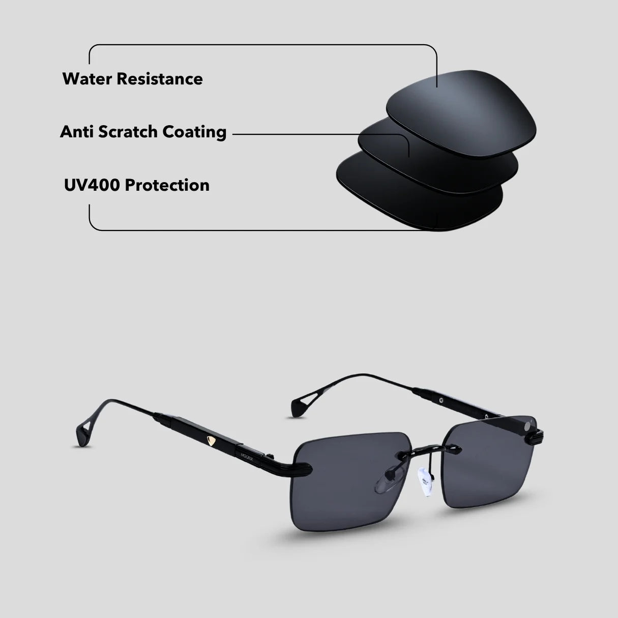 MOONX MATTERS S1 - UV400 Luxury Rimless Sunglasses