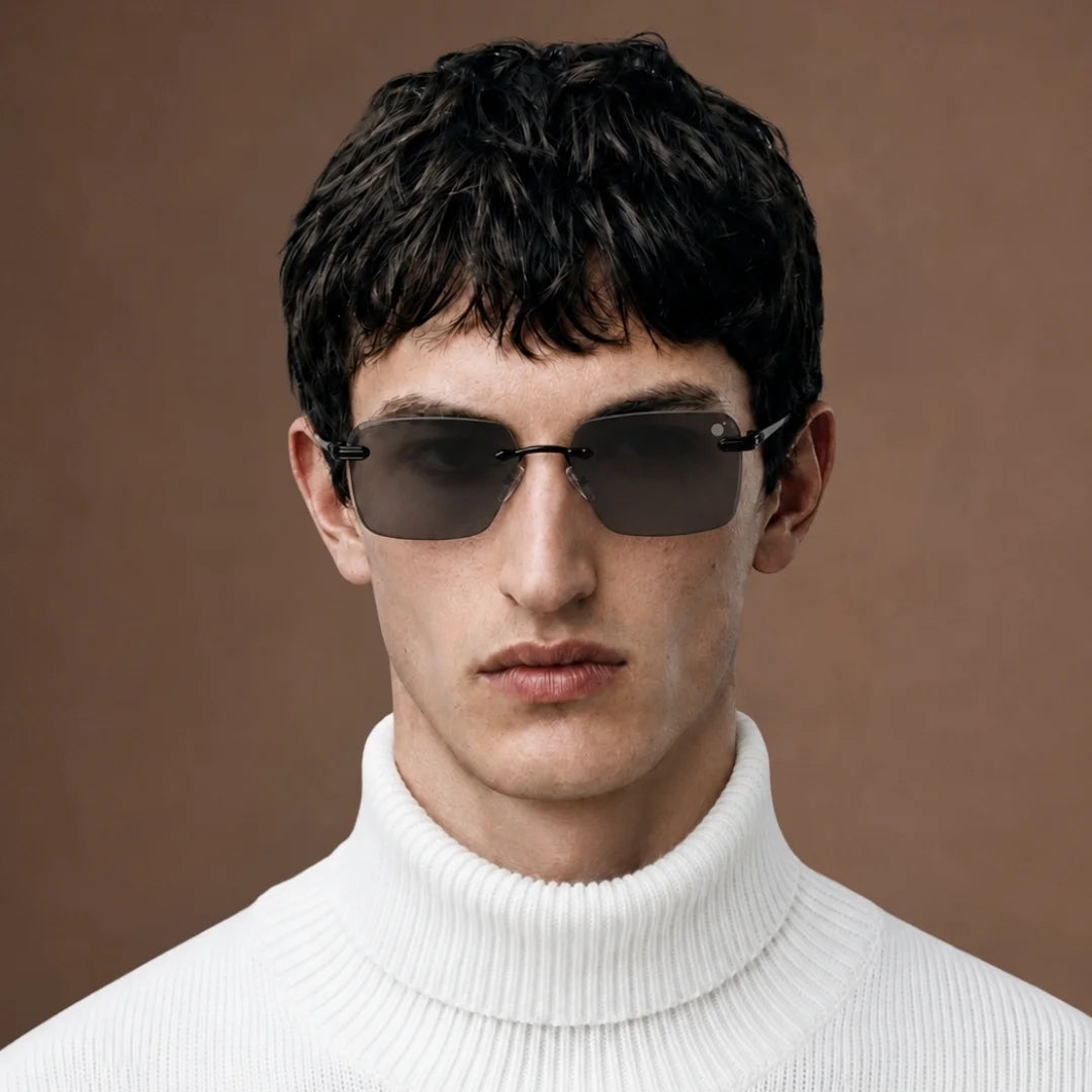 MOONX CALLISTO S1 – UV400 Rimless Rectangular Sunglasses (Unisex)