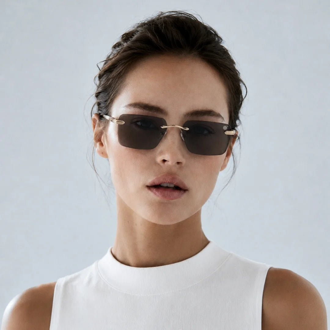 MOONX CALLISTO S2 – UV400 Rimless Rectangular Sunglasses (Unisex)