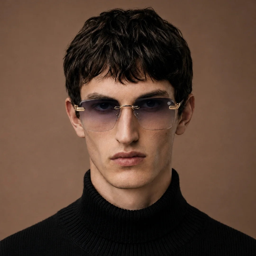 MOONX CALLISTO S3 – UV400 Rimless Rectangular Sunglasses (Unisex)