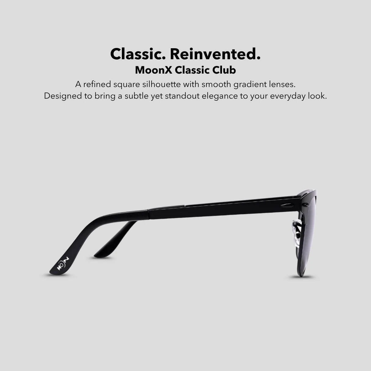 MOONX CLASSIC CLUB S1 – Polarised Clubmaster Sunglasses (Unisex)
