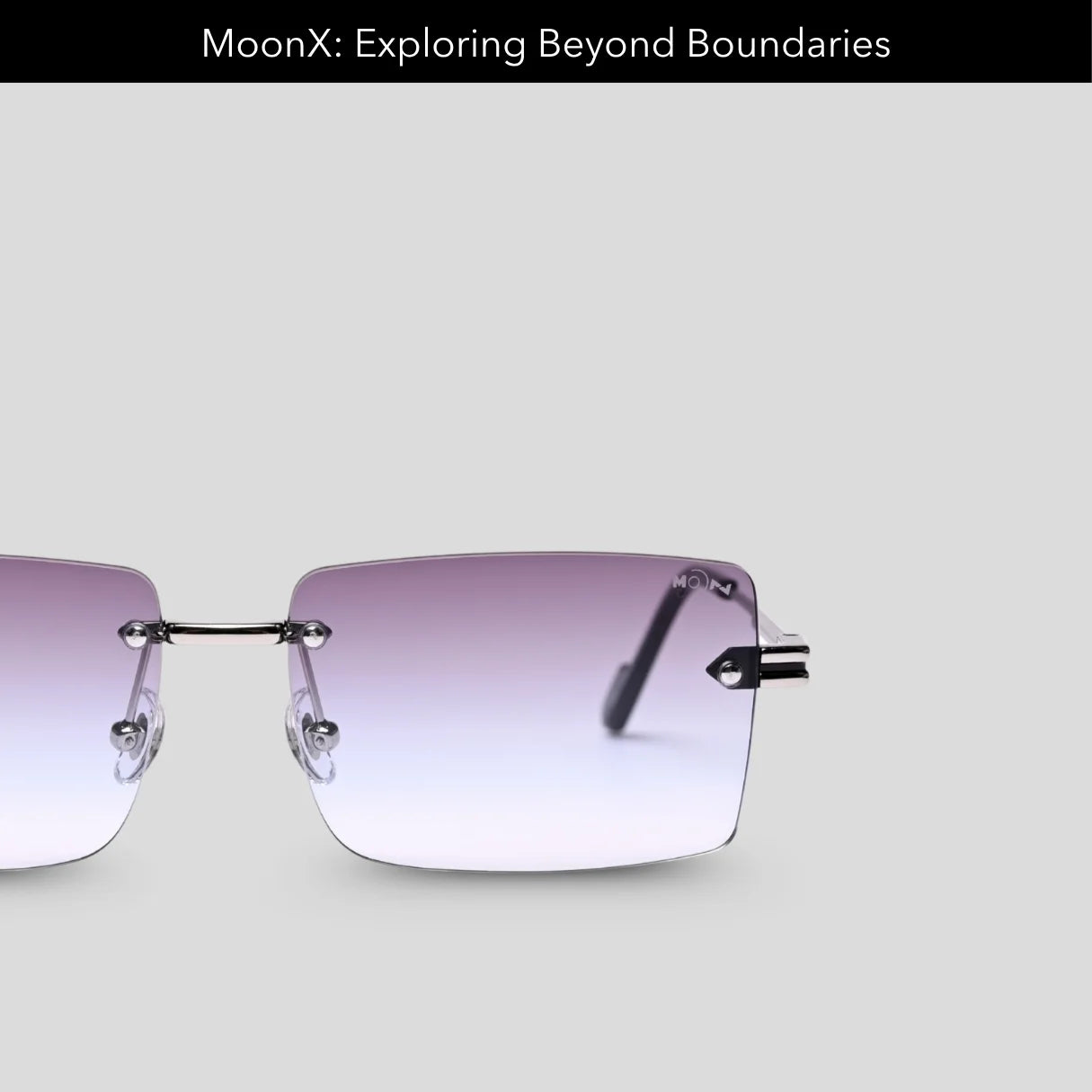 MOONX STARMADE S5 – Polarised Rimless Rectangular Sunglasses (Unisex)