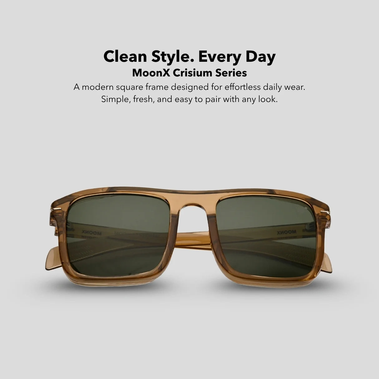 MOONX CRISIUM S4 – UV400 Trending Rectangular Sunglasses (Unisex)