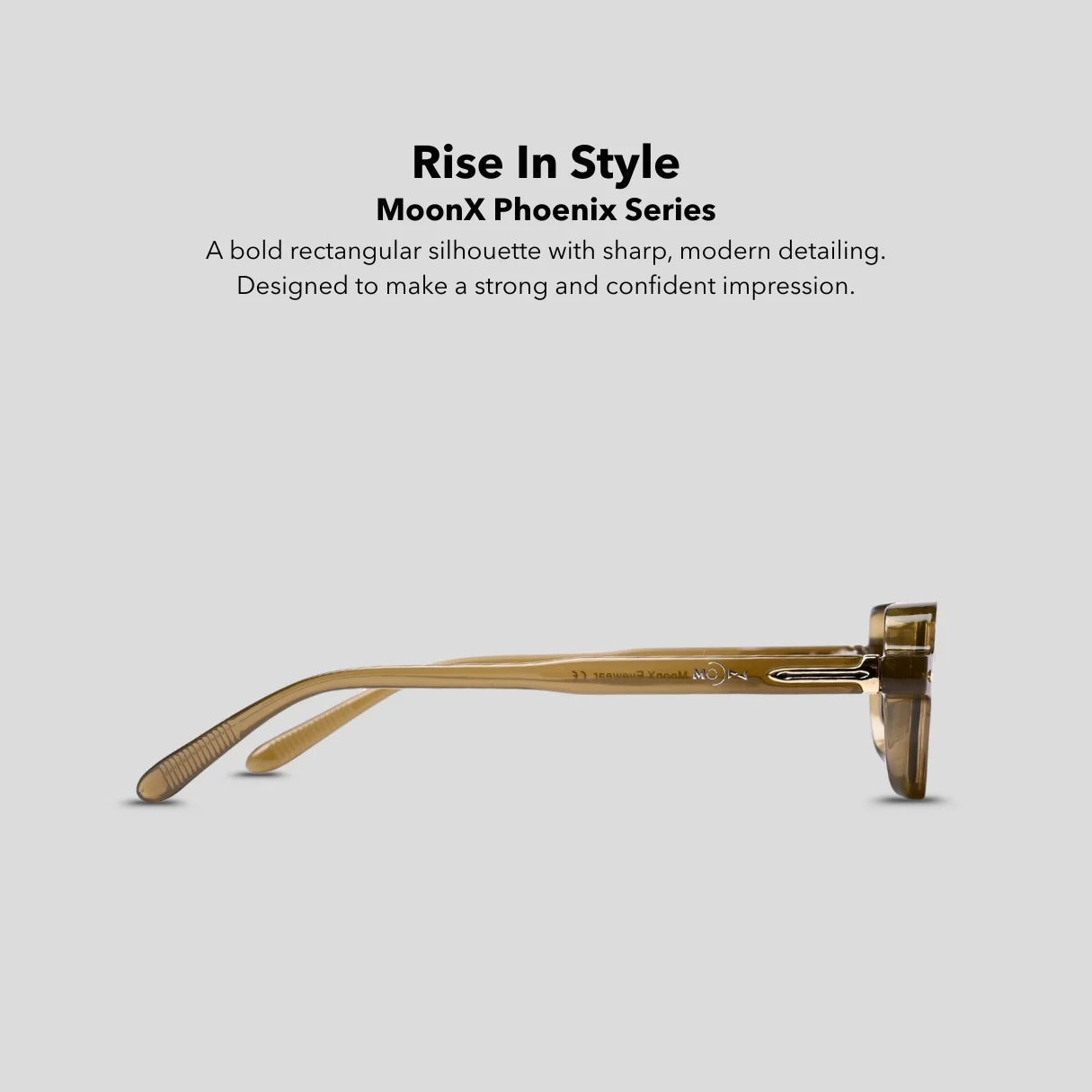 MOONX PHOENIX S6 – Transparent Rectangular Sunglasses (Unisex)