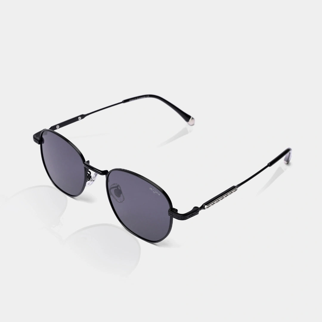 MOONX CLASSIC STREAK – Polarised Round Metal Frame Sunglasses (Unisex)