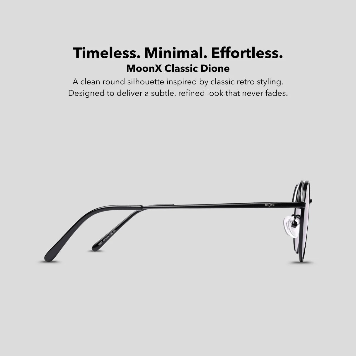 MOONX CLASSIC DIONE – Polarised Round Metal Sunglasses (Unisex)