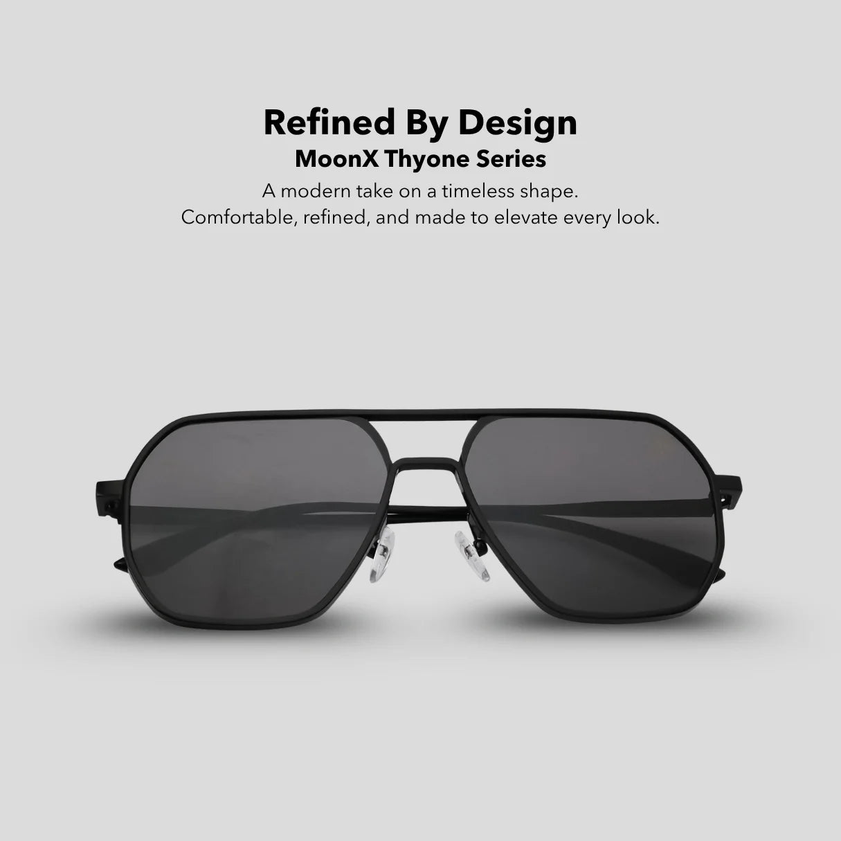 MOONX THYONE S1 – UV400 Aviator Metal Frame Sunglasses (Unisex, Trending)