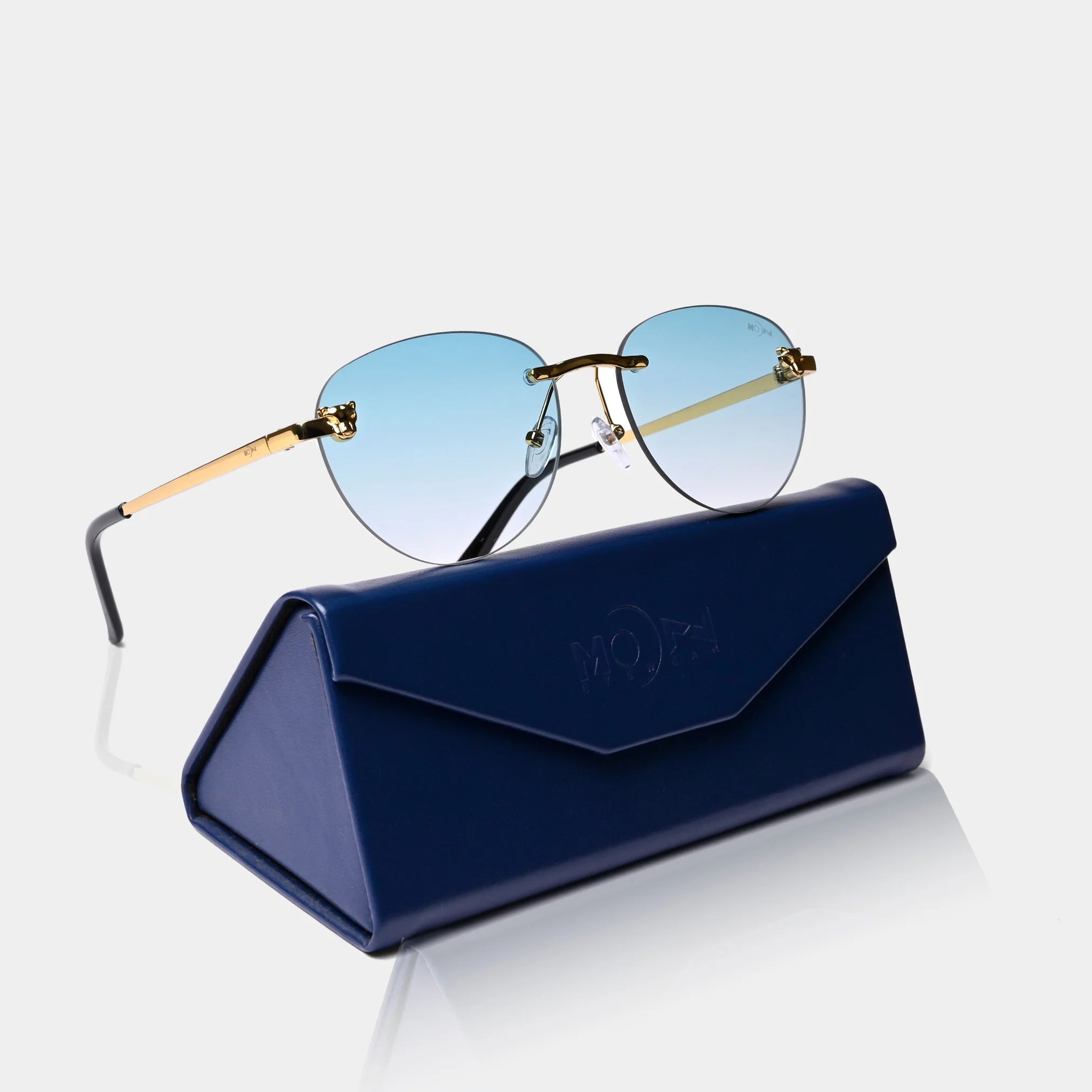 MOONX HIMALIA S2 - UV400 Rimless Oval Sunglasses