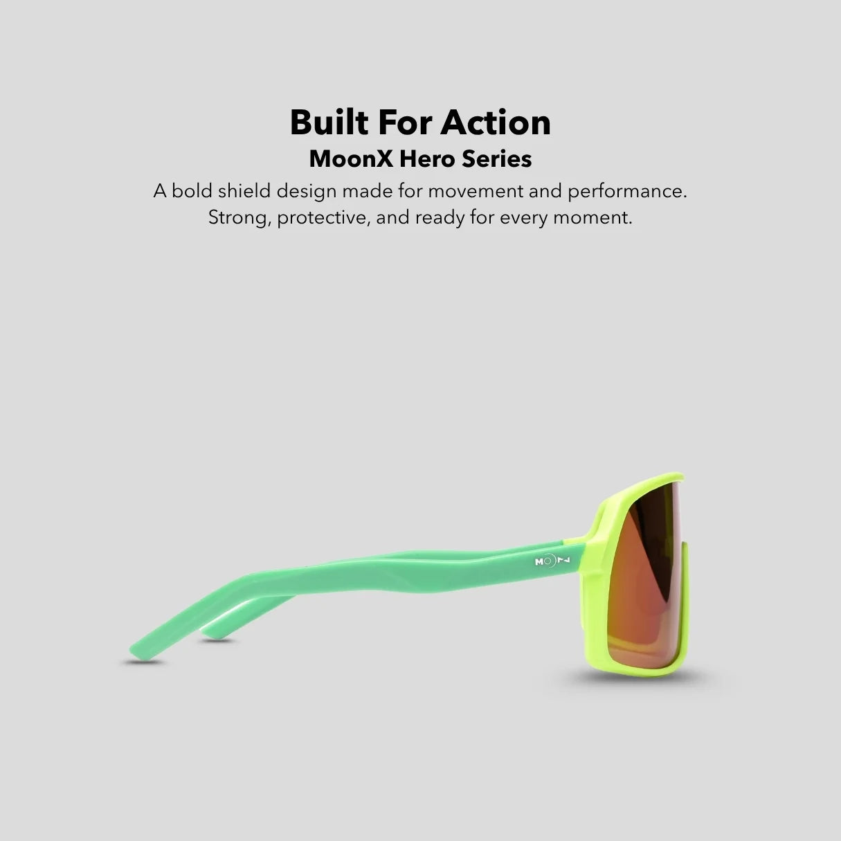 MOONX HERO S7 – UV400 Wrap‑Around Sports Sunglasses (Unisex)