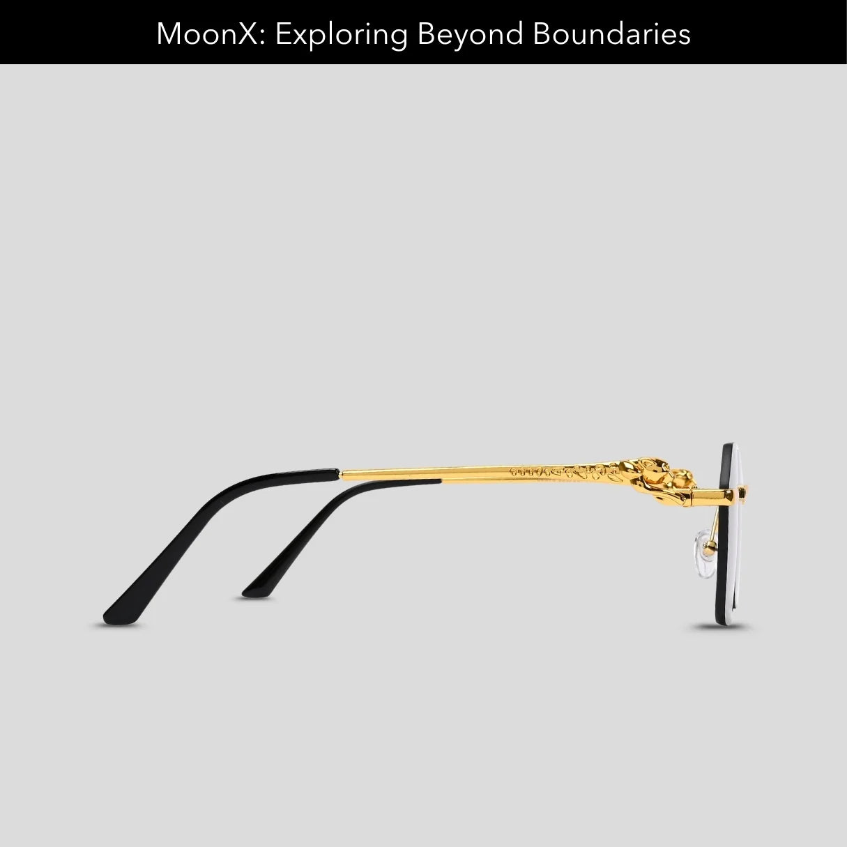 MOONX JAGUAR S1 – Modern Rimless Geometric Sunglasses (Unisex)